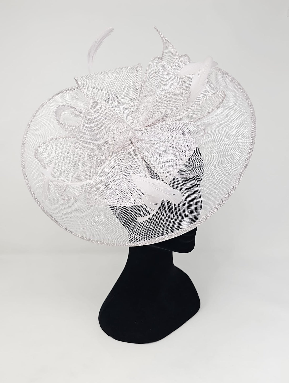 Silver Looped Round Disc Fascinator