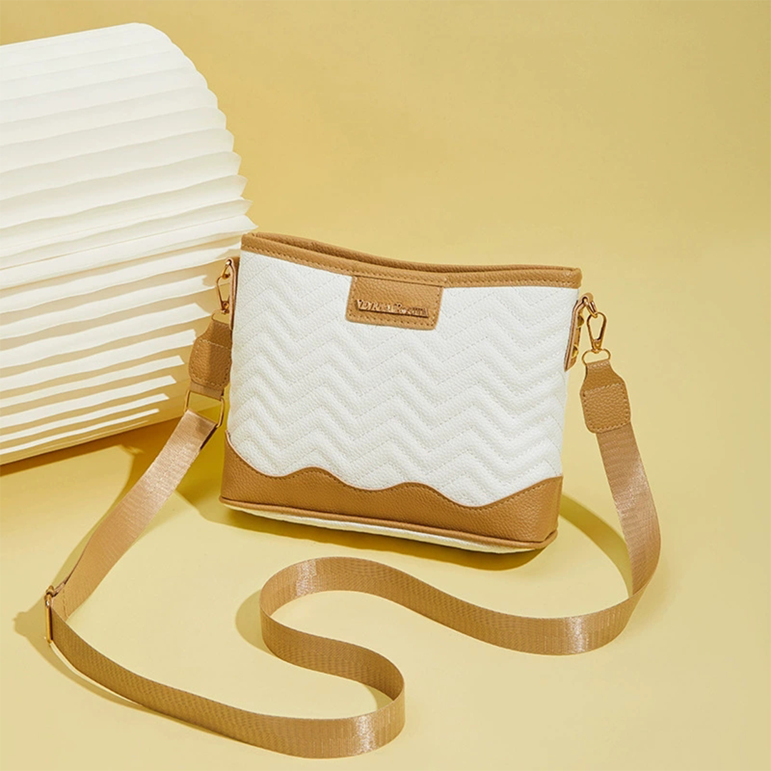 Wave Pattern Bucket Shoulder & Crossbody Bag