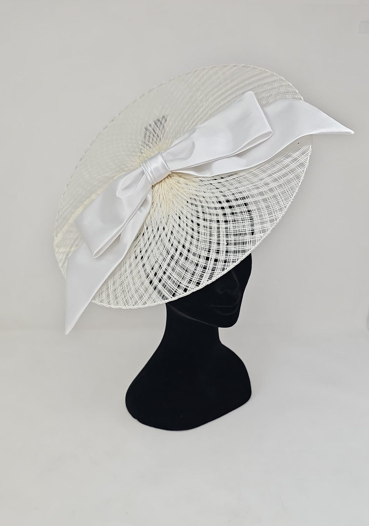 Ivory Bow Weave Disc Hairband Fascinator