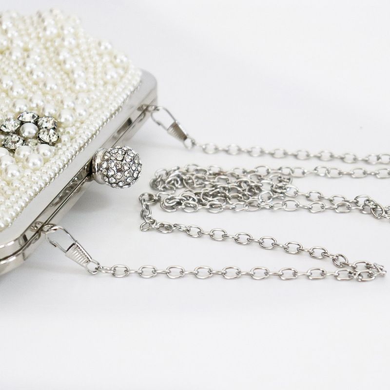 Pearl Seashell Jewelled Clutch Bag
