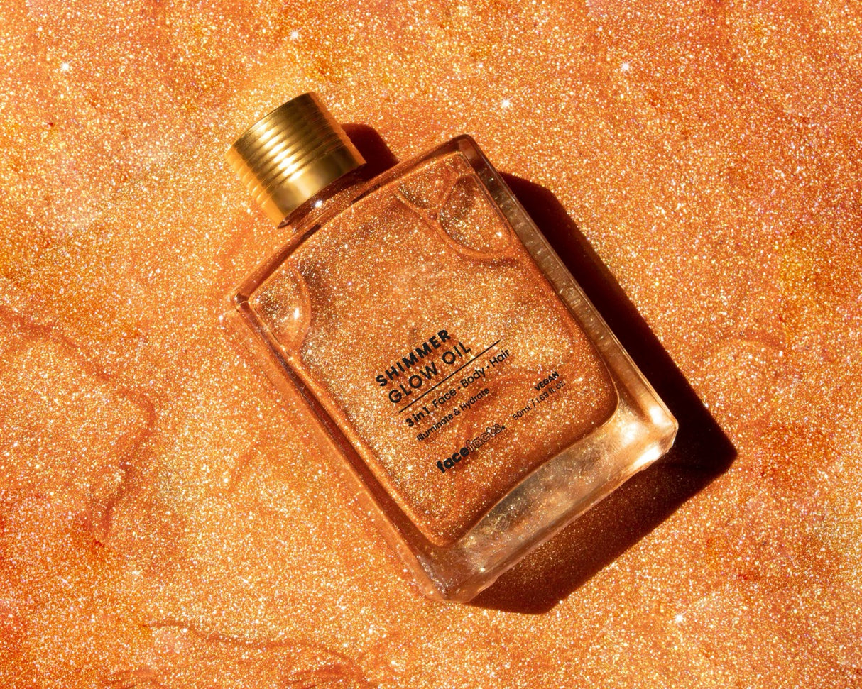 Face Facts Shimmer Glow Face Body Hair Oil 3 in 1 100ml