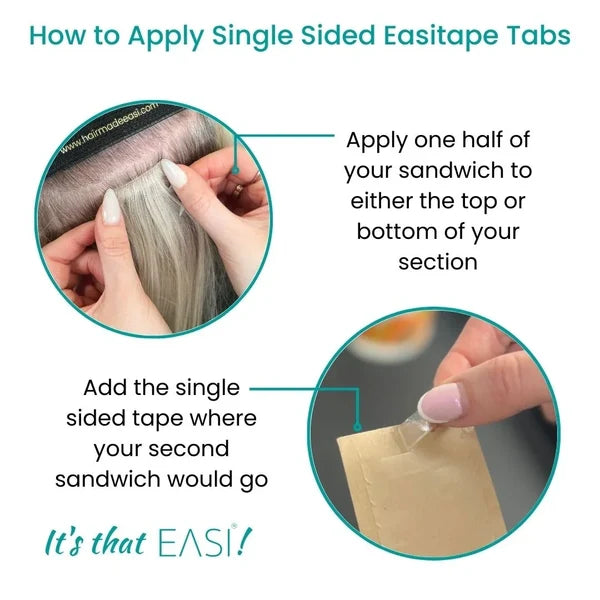 Hair Made Easi Single Sided Hair Extension Tapes 60 Pack