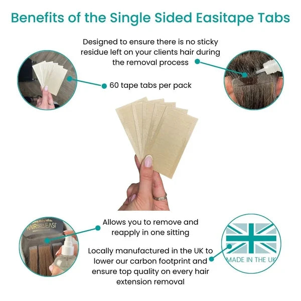 Hair Made Easi Single Sided Hair Extension Tapes 60 Pack