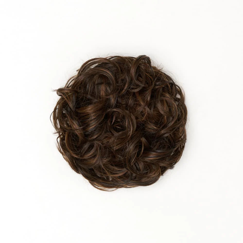 Stranded Heat Resistant Curly Messy Bun Scrunchie
