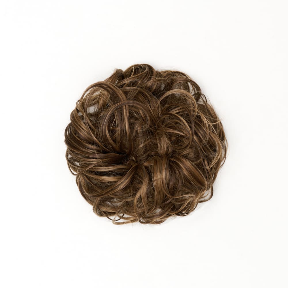 Stranded Heat Resistant Curly Messy Bun Scrunchie