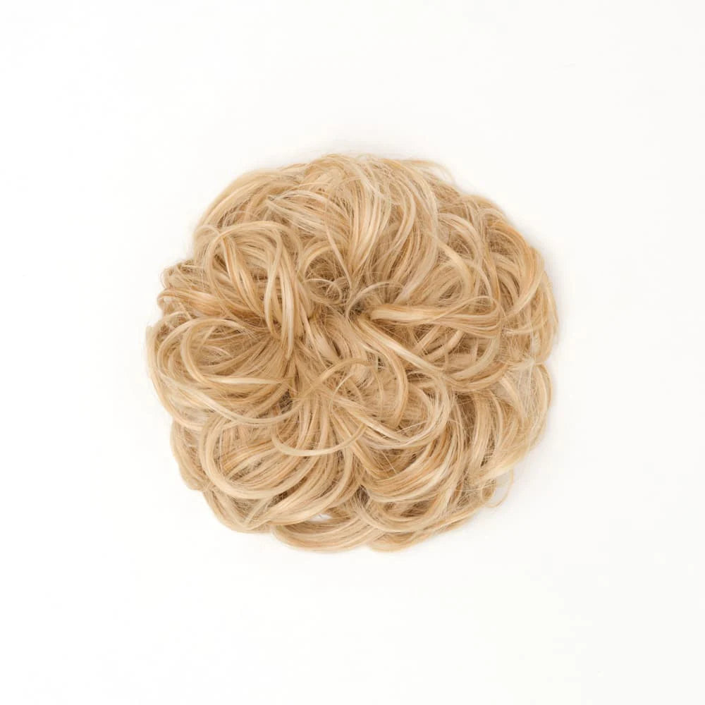 Stranded Heat Resistant Curly Messy Bun Scrunchie