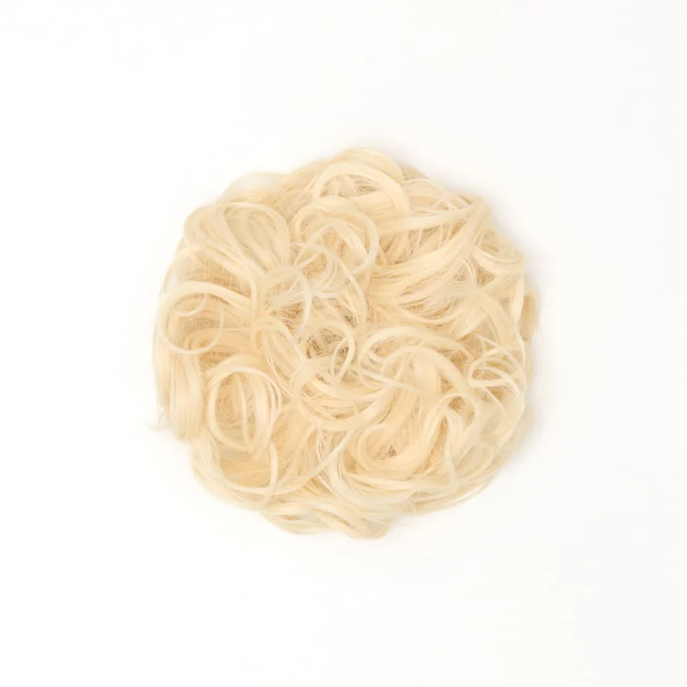 Stranded Heat Resistant Curly Messy Bun Scrunchie