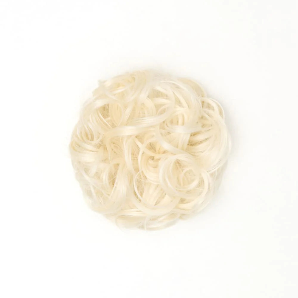 Stranded Heat Resistant Curly Messy Bun Scrunchie