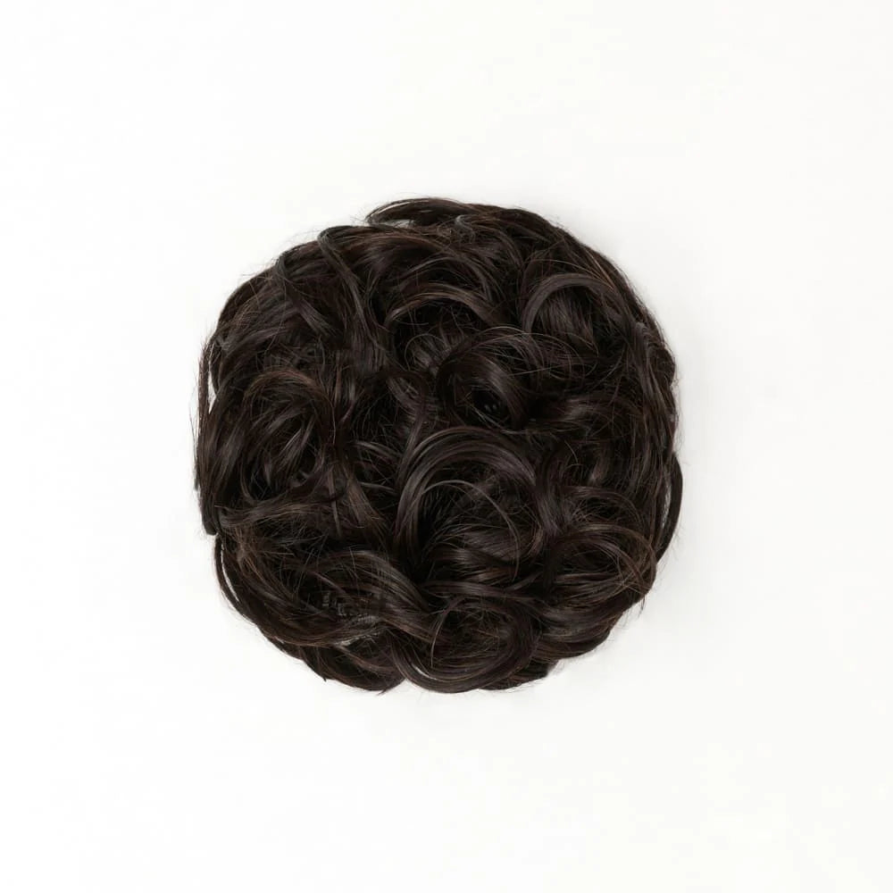 Stranded Heat Resistant Curly Messy Bun Scrunchie