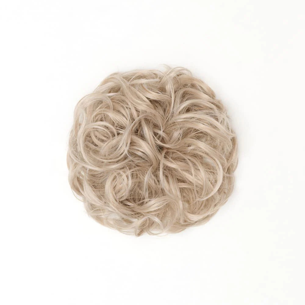 Stranded Heat Resistant Curly Messy Bun Scrunchie
