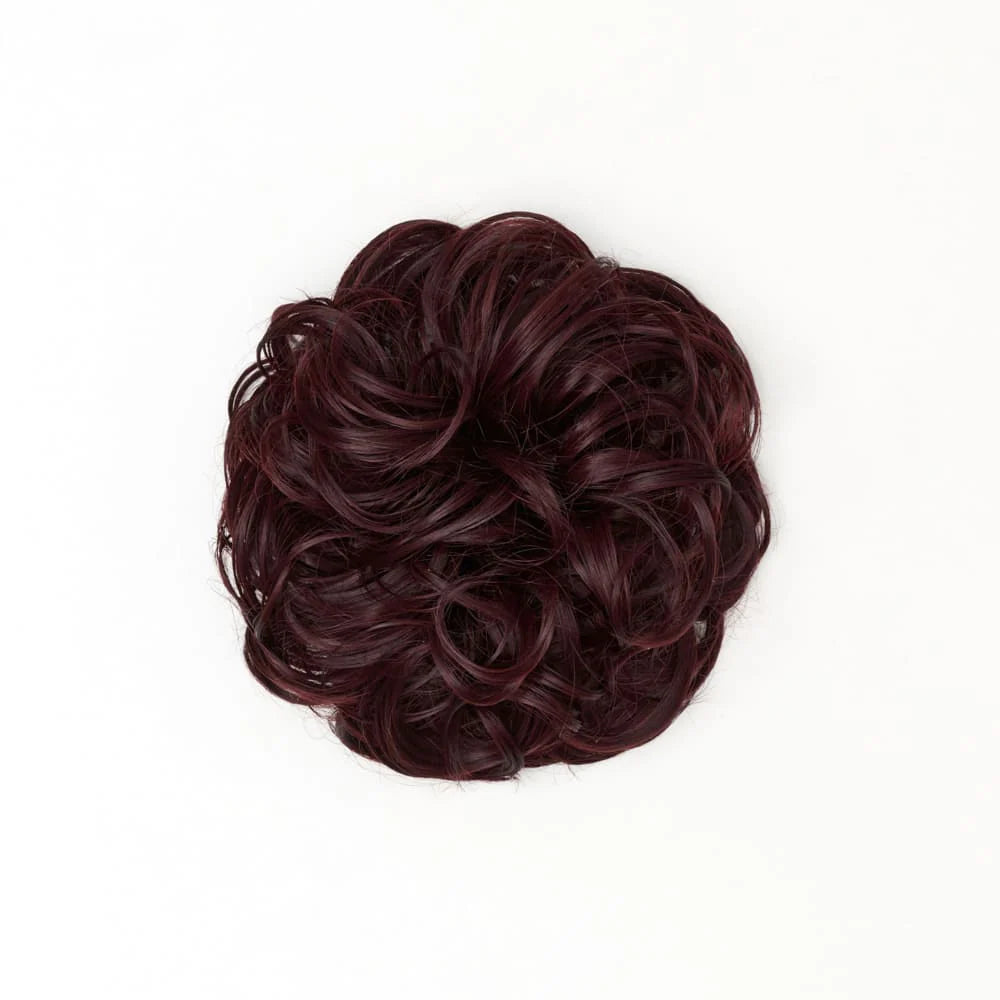 Stranded Heat Resistant Curly Messy Bun Scrunchie