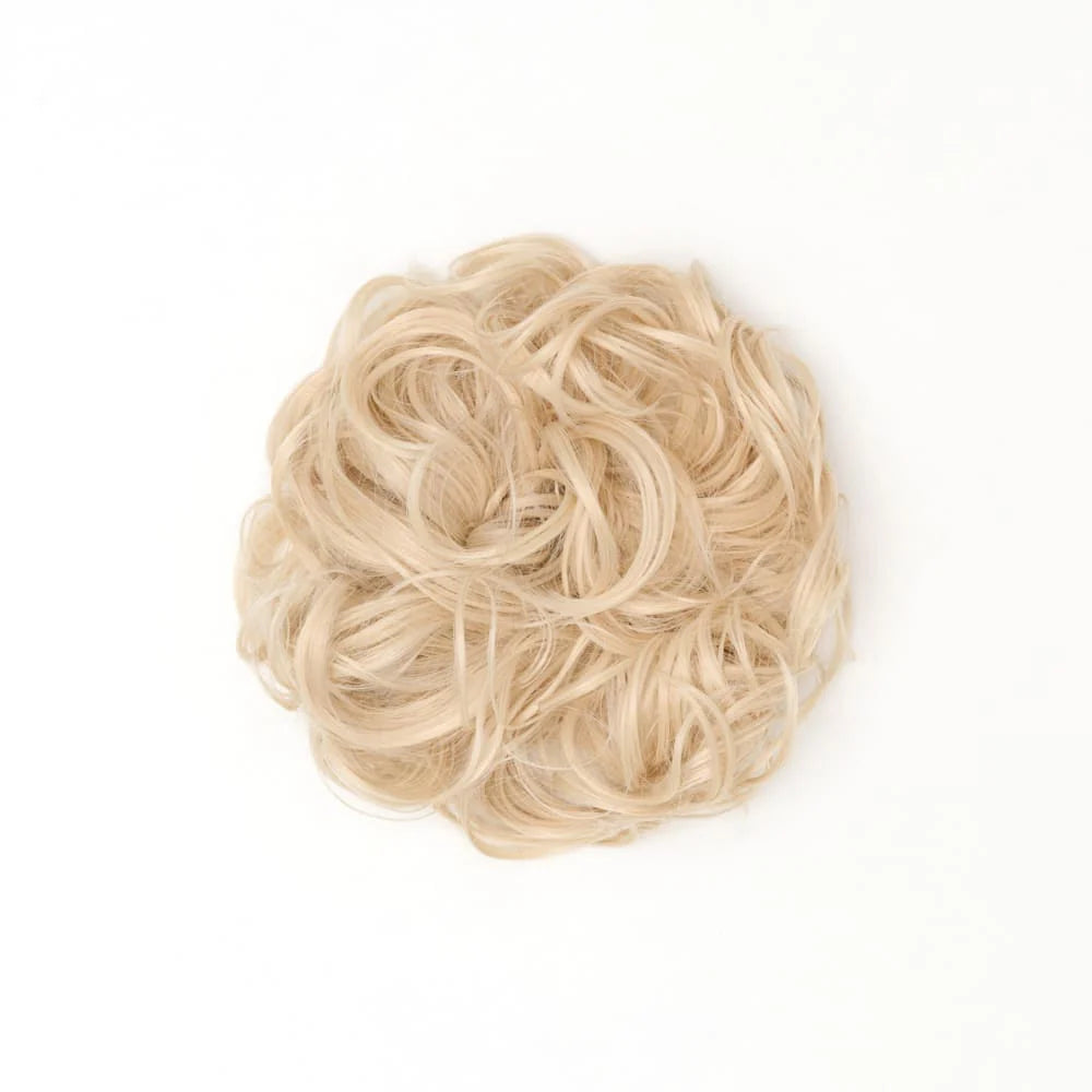 Stranded Heat Resistant Curly Messy Bun Scrunchie
