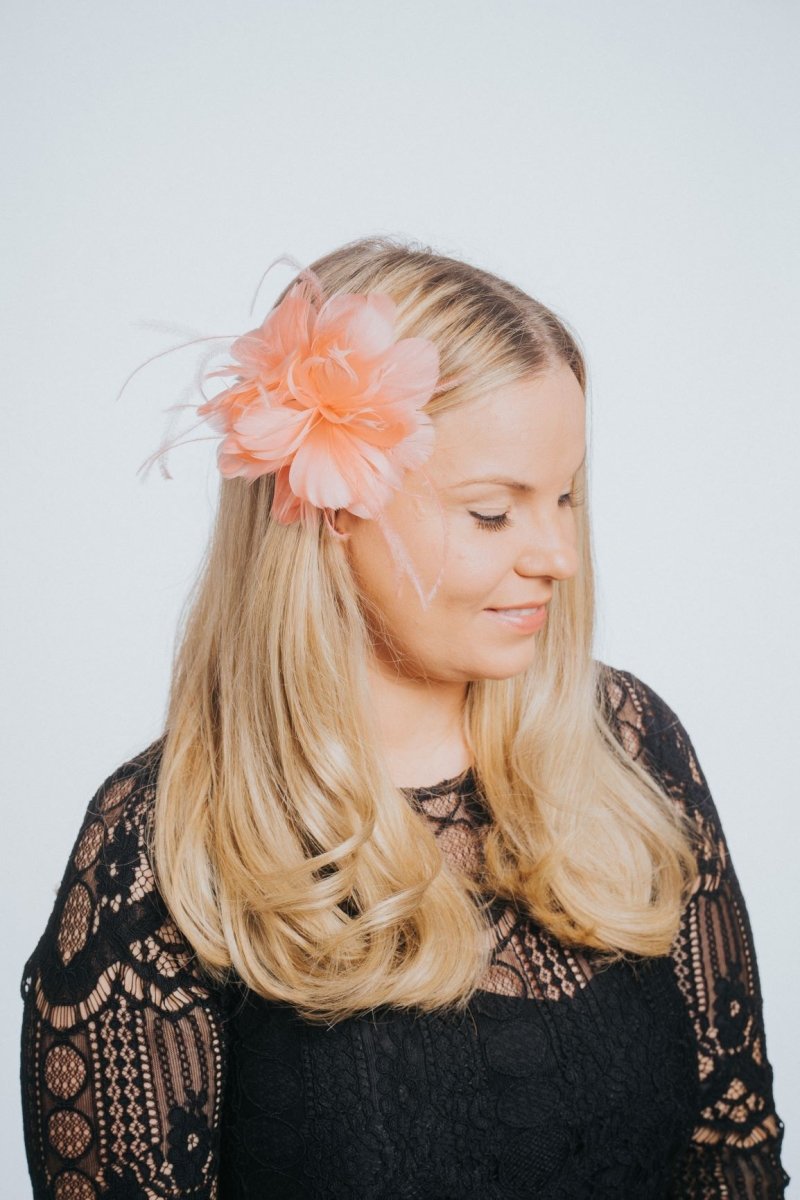Coral Feather Hair Slide - Franklins