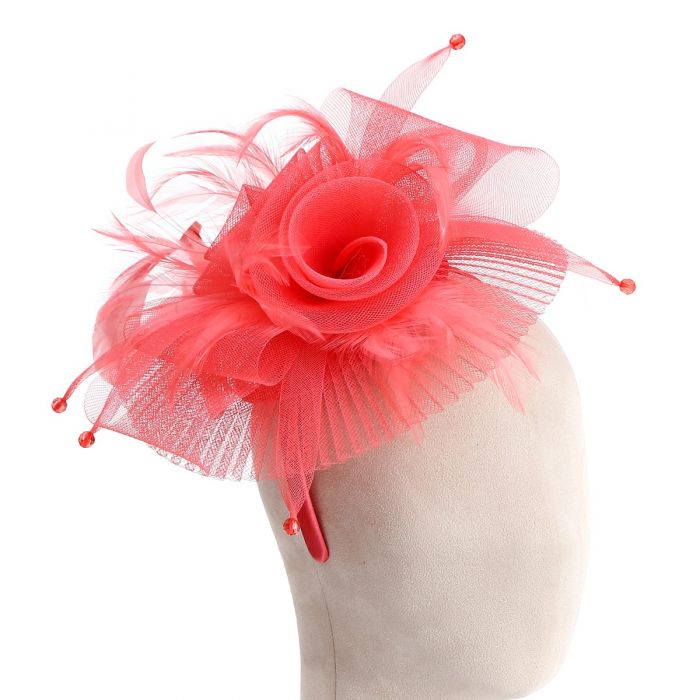 Coral Flower Style Fascinator - Franklins
