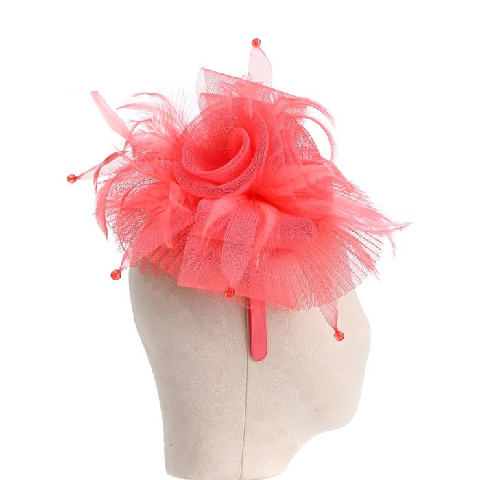 Coral Flower Style Fascinator - Franklins