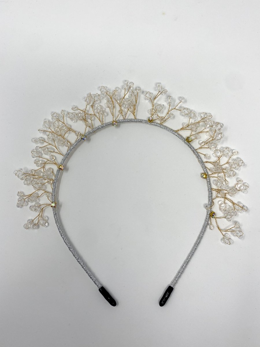 Gold Clear Crystal Jewelled Hairband - Franklins