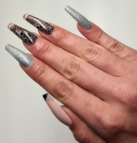 Halo Create Nail Foils Black Lace 10 Pack - Franklins