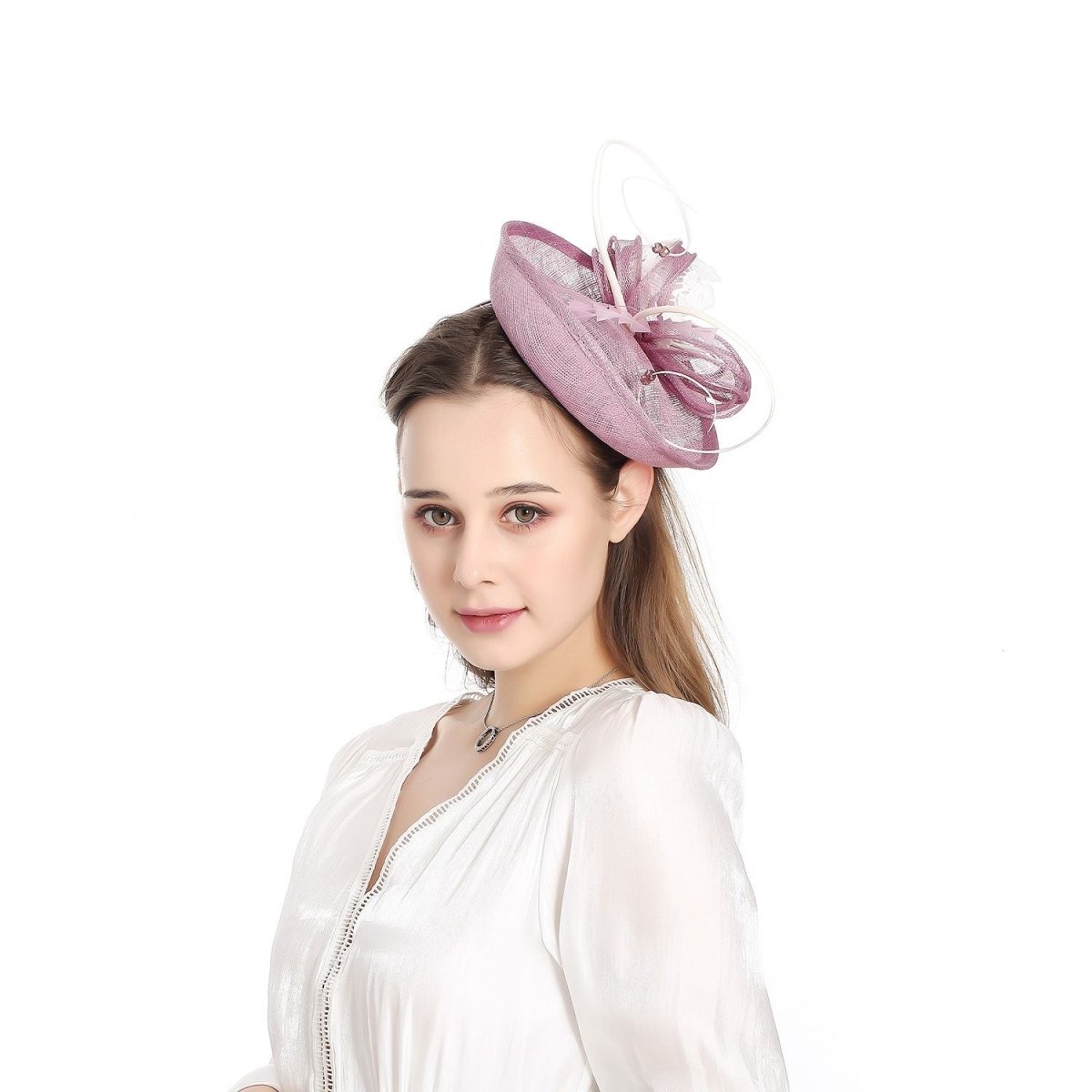 Lilac & Ivory Disc Fascinator - Franklins