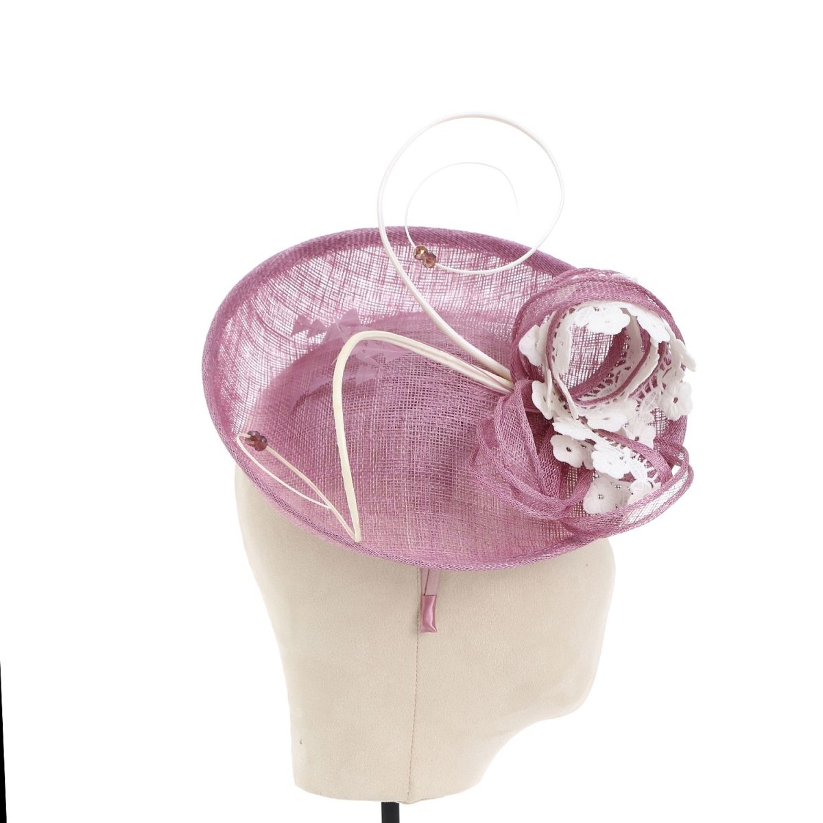 Lilac & Ivory Disc Fascinator - Franklins