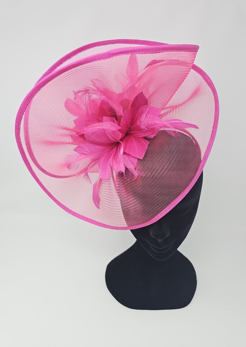 Magenta Pink Net Large Fascinator - Franklins