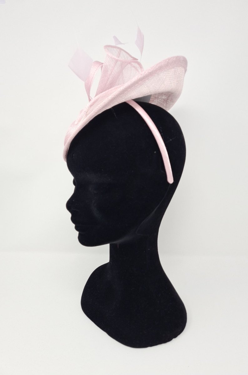 Metallic Sorbet Feather & Bow Round Disc Fascinator - Franklins