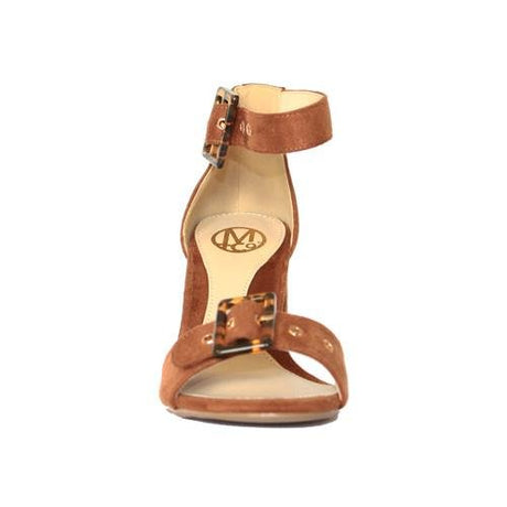 Millie & Co Tan Suede Block Heel Sandal - Franklins