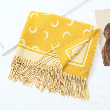 Mustard Yellow 'Moon' Pashmina Scarf - Franklins
