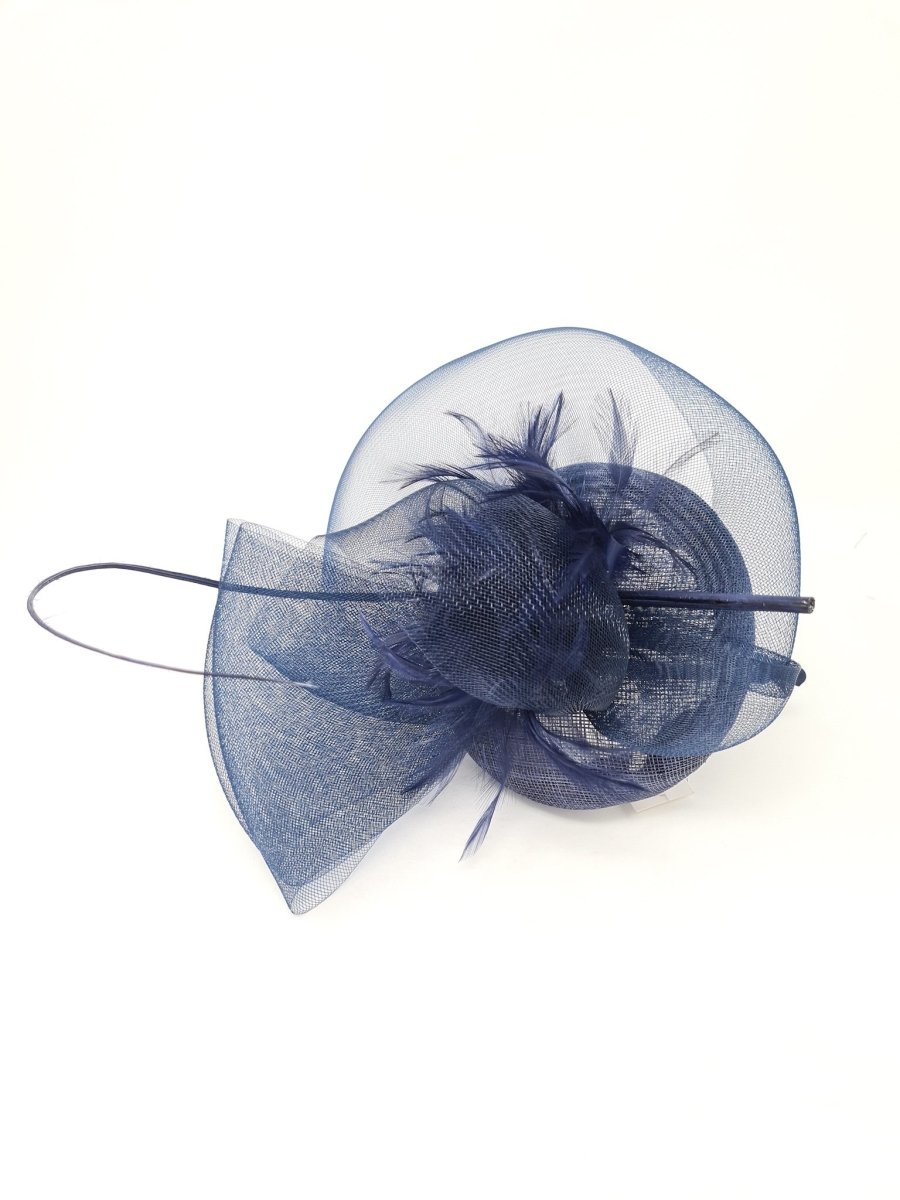 Navy Blue Pillbox Fascinator With Net Halo - Franklins