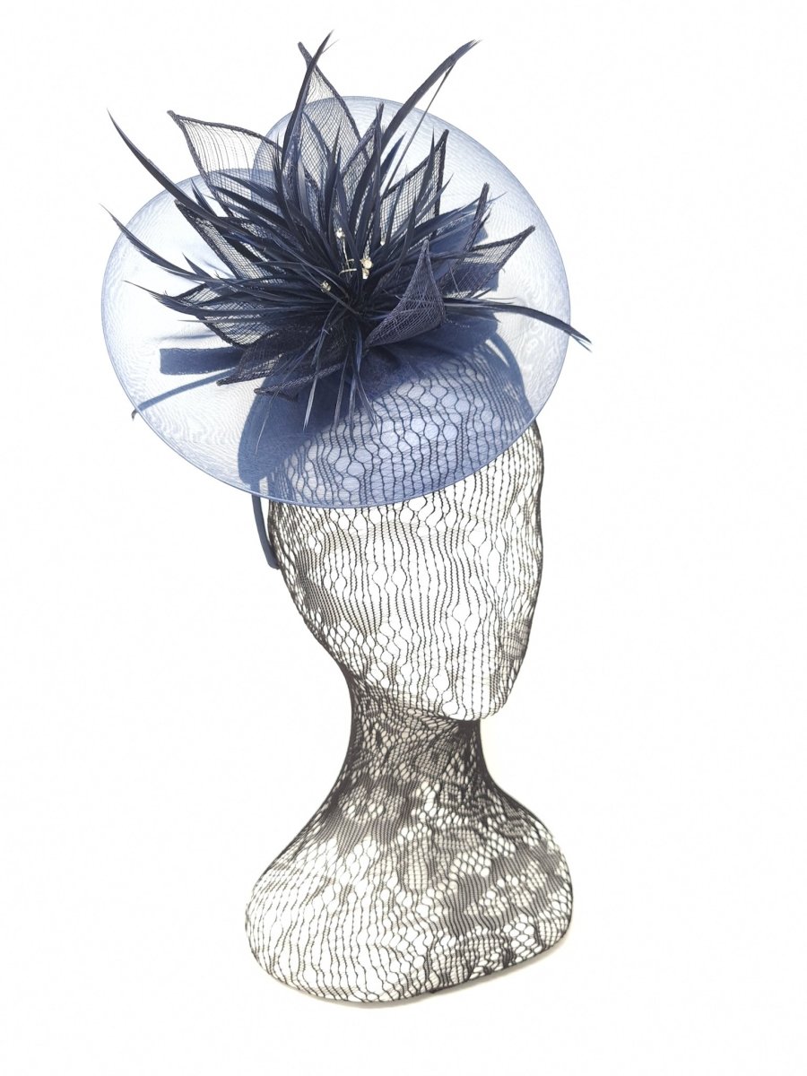 Navy Floral Halo Fascinator - Franklins