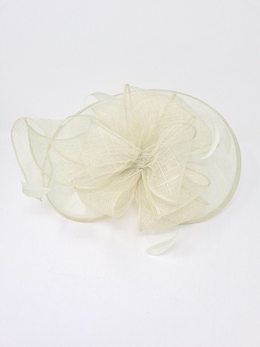 Pale green Sinamay disc Fascinator - Franklins