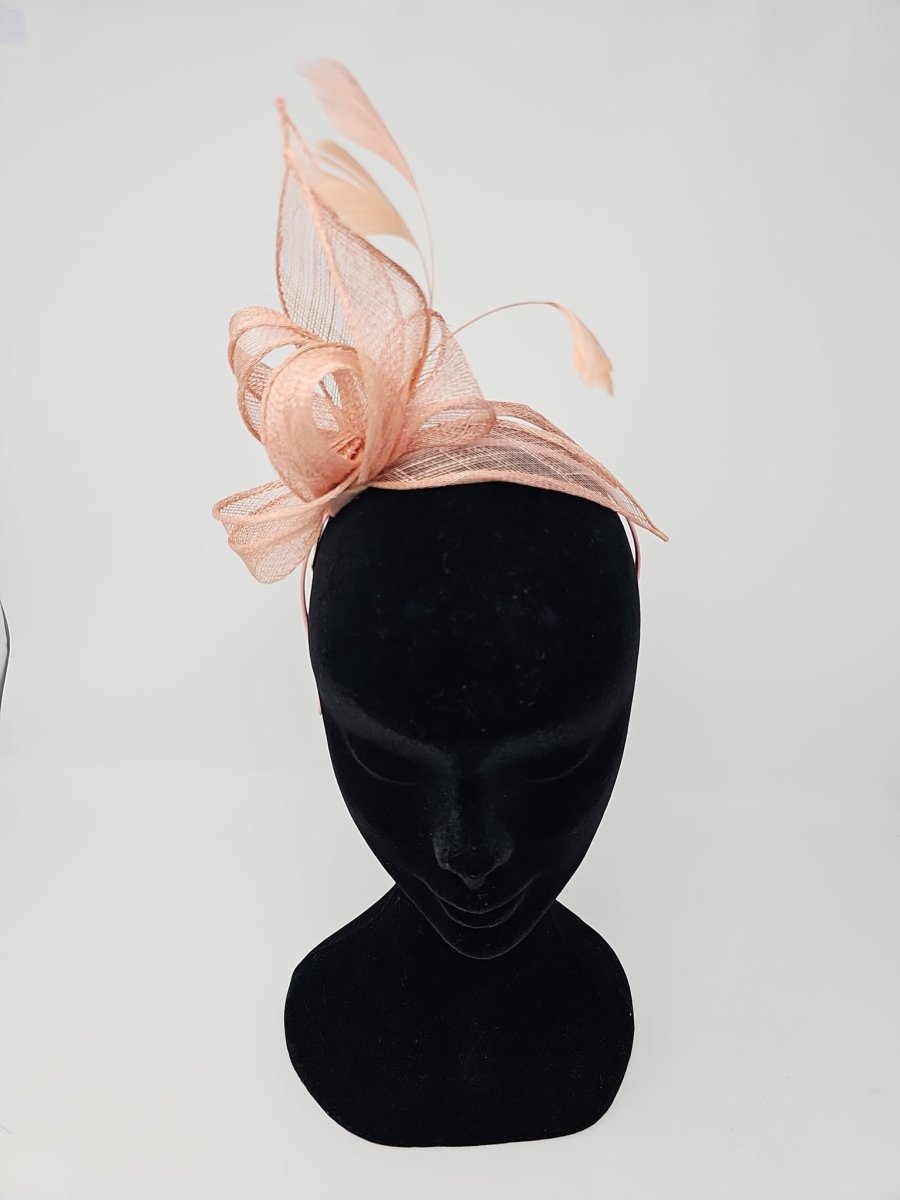 Pale Pink Knot Feather Fascinator - Franklins