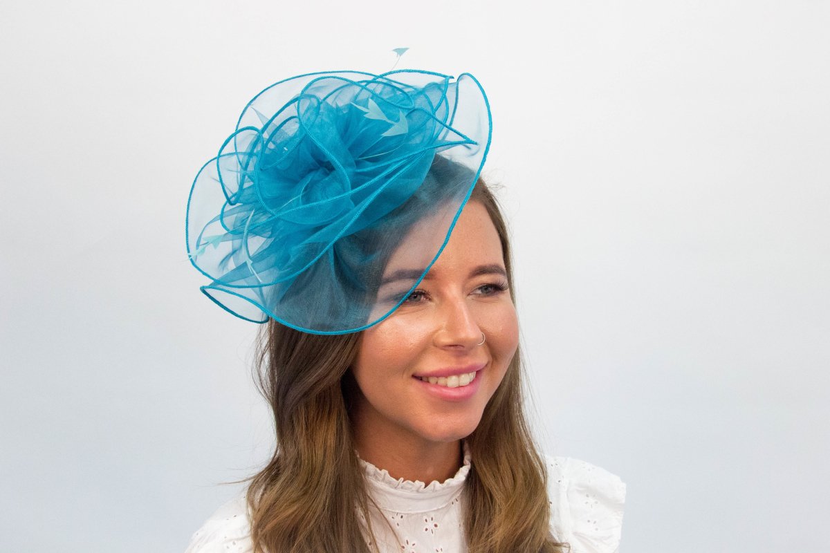 Peacock Organza Fascinator - Franklins