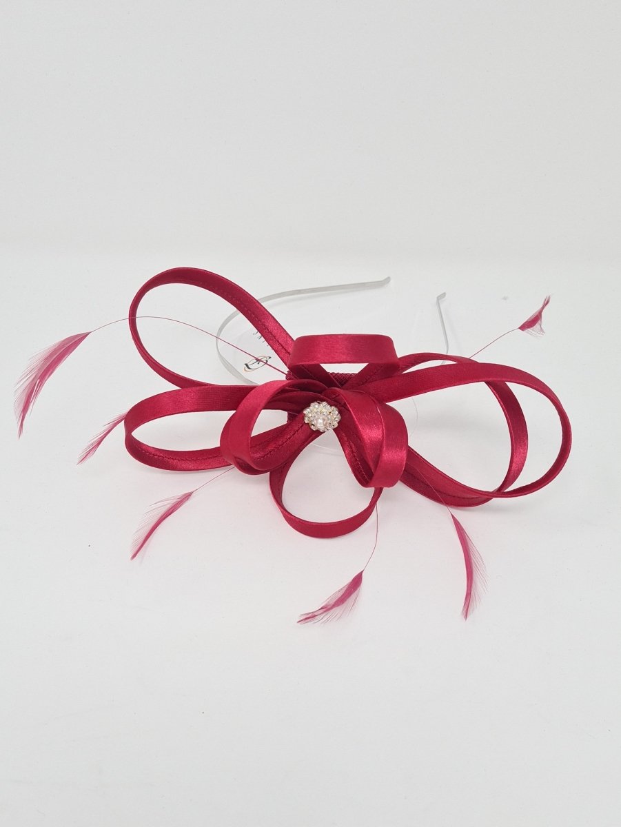Samba Satin Fascinator With Diamanté Flower - Franklins