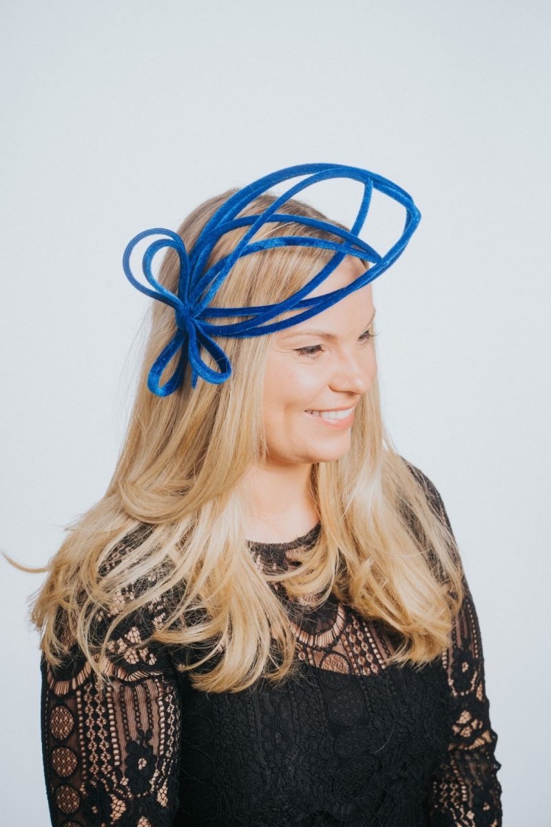 Sapphire Velvet Fascinator - Franklins