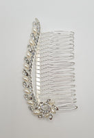 Silver Bridal Pearl & Diamanté Comb - Franklins