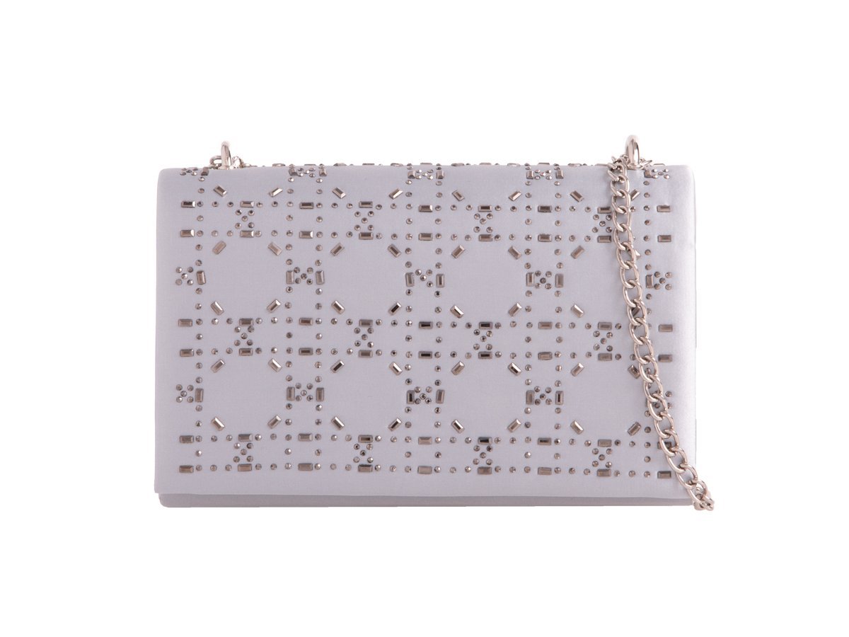 Silver Crystal Clutch Bag - Franklins