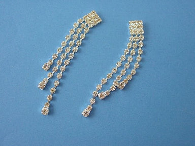 Silver Diamante Drop Earrings - Franklins
