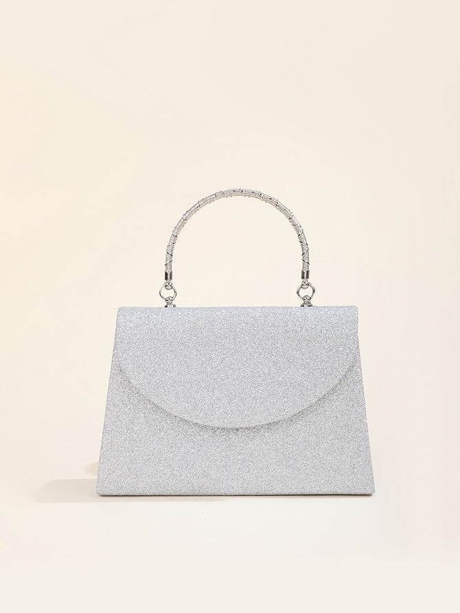 Silver Glitz Evening Clutch Bag - Franklins