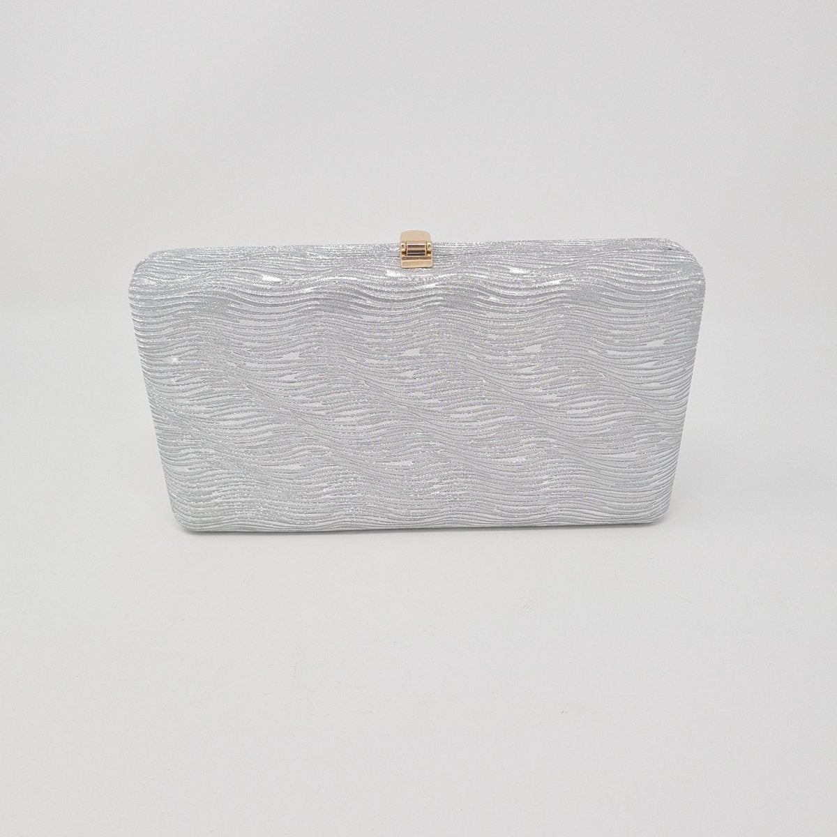 Silver Metallic Box Clutch Bag - Franklins