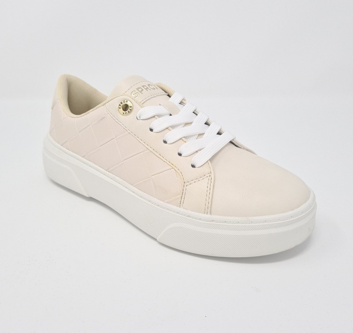 Sprox Beige & White Chunky Sole Trainers - Franklins