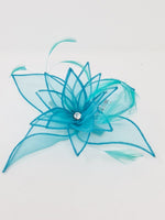 Turquoise Organza Flower Slide - Franklins