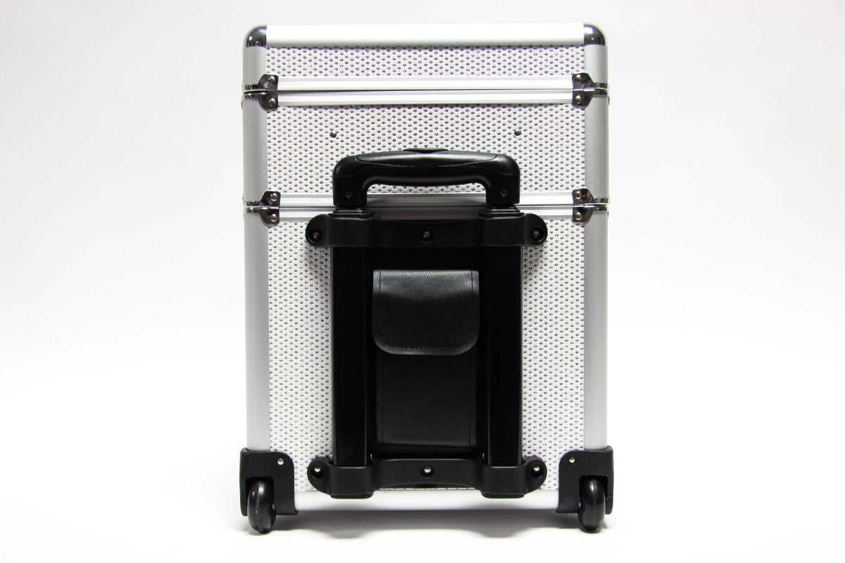 White Glitter Makeup / Hairdressing Case with trolley - TC3148R - Franklins