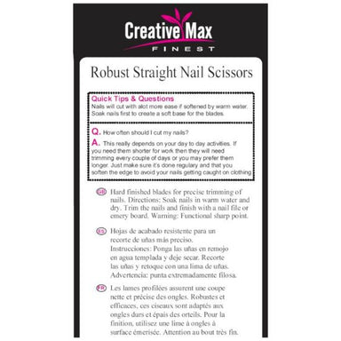 Creative Max Robust Straight Nail Scissors