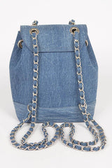 Denim Bucket Style Back Pack