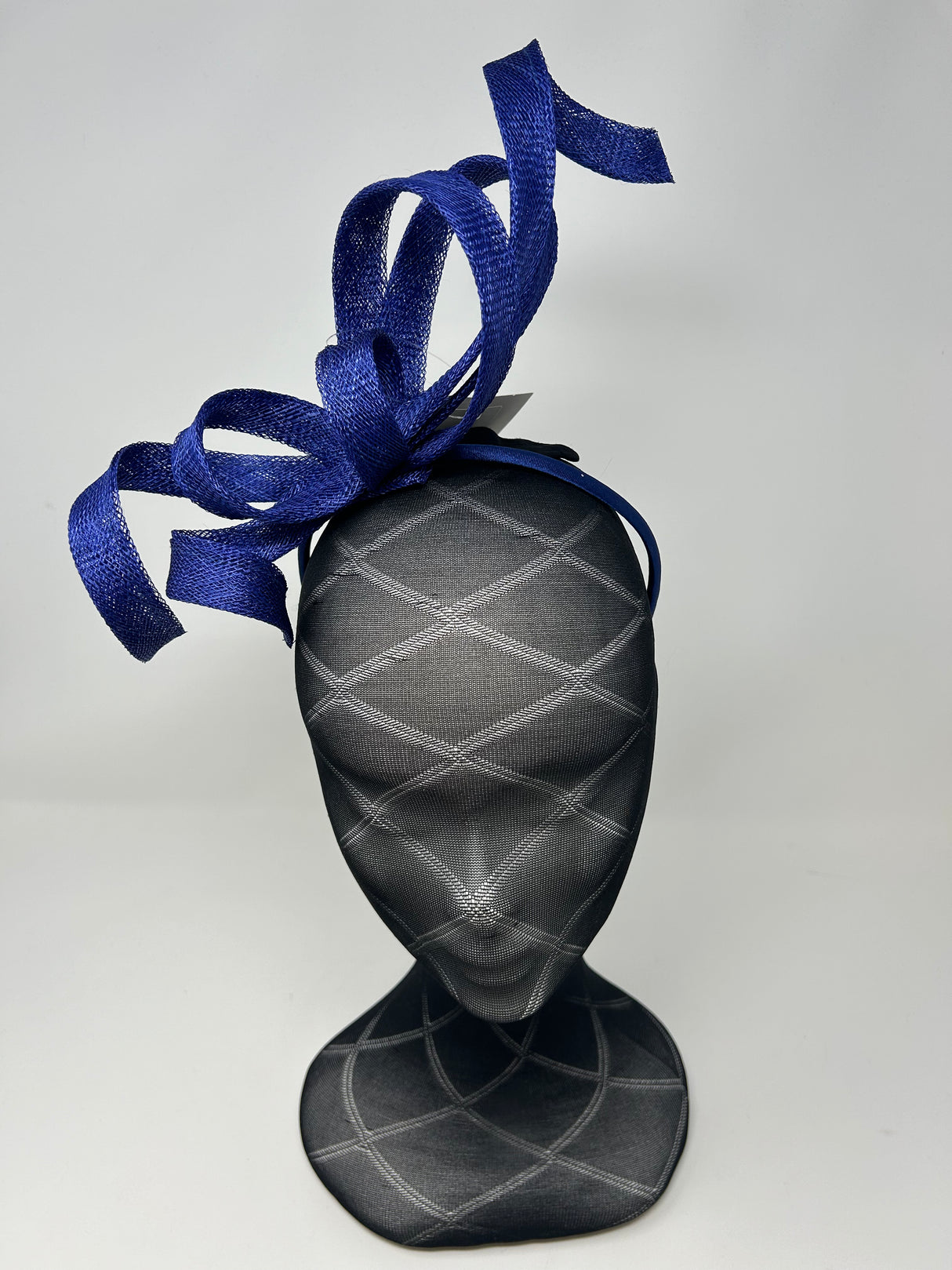 Marine Blue Spiral Twist Fascinator