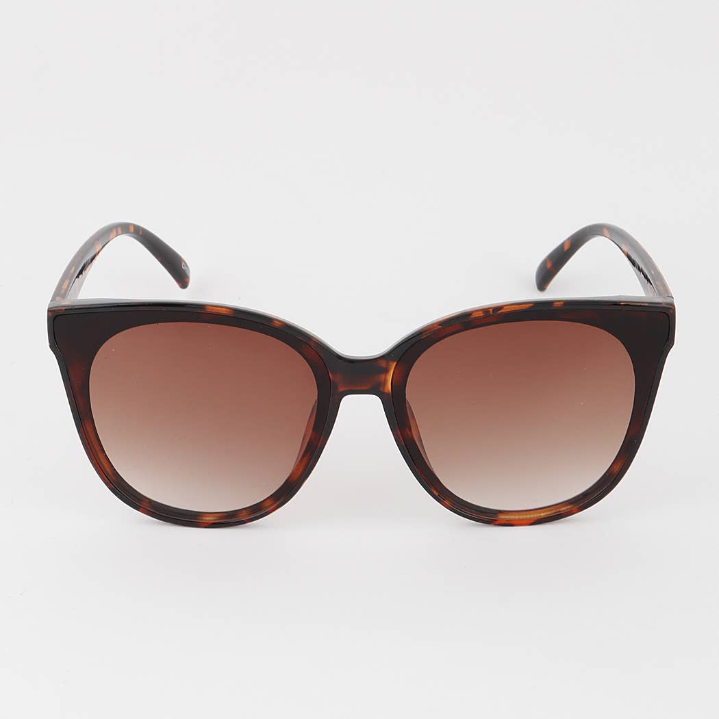 Round Large Frame Cateye Sunglasses
