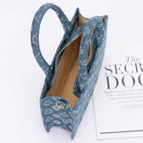 Mini Blue Denim Designer Inspired Tote Bag
