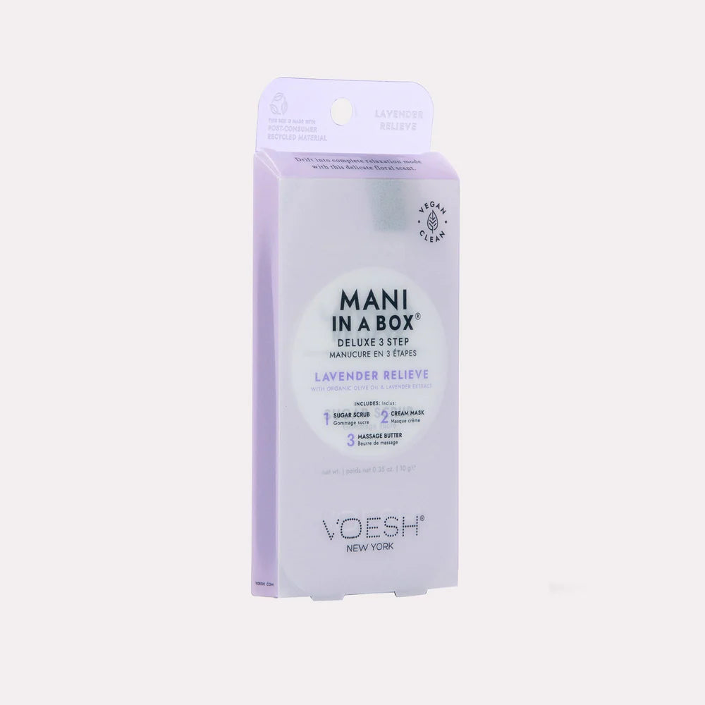 Voesh 3 Step Deluxe Mani in a Box Lavender Relieve