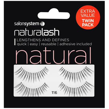 Salon System Naturalash Natural False Eyelashes 116 Twin Pack