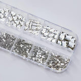 Clear Crystal Mixed Shape Gems 2400pcs For Nail Art